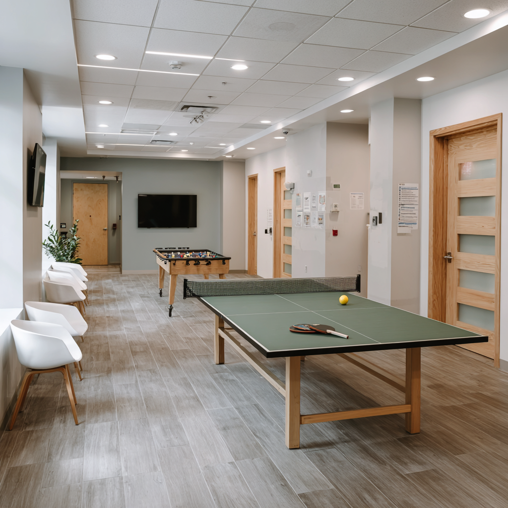 Common areas at RBCAT Rehab Huntington Beach facility